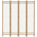 vidaXL 4 paneles összecsukható bambusz és vászon térelválasztó 160 cm