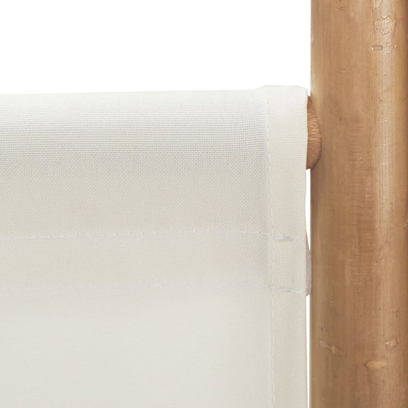 vidaXL 4 paneles összecsukható bambusz és vászon térelválasztó 160 cm