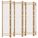 vidaXL 6 paneles összecsukható bambusz és vászon térelválasztó 240 cm