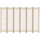 vidaXL 6 paneles összecsukható bambusz és vászon térelválasztó 240 cm