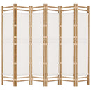 vidaXL 6 paneles összecsukható bambusz és vászon térelválasztó 240 cm