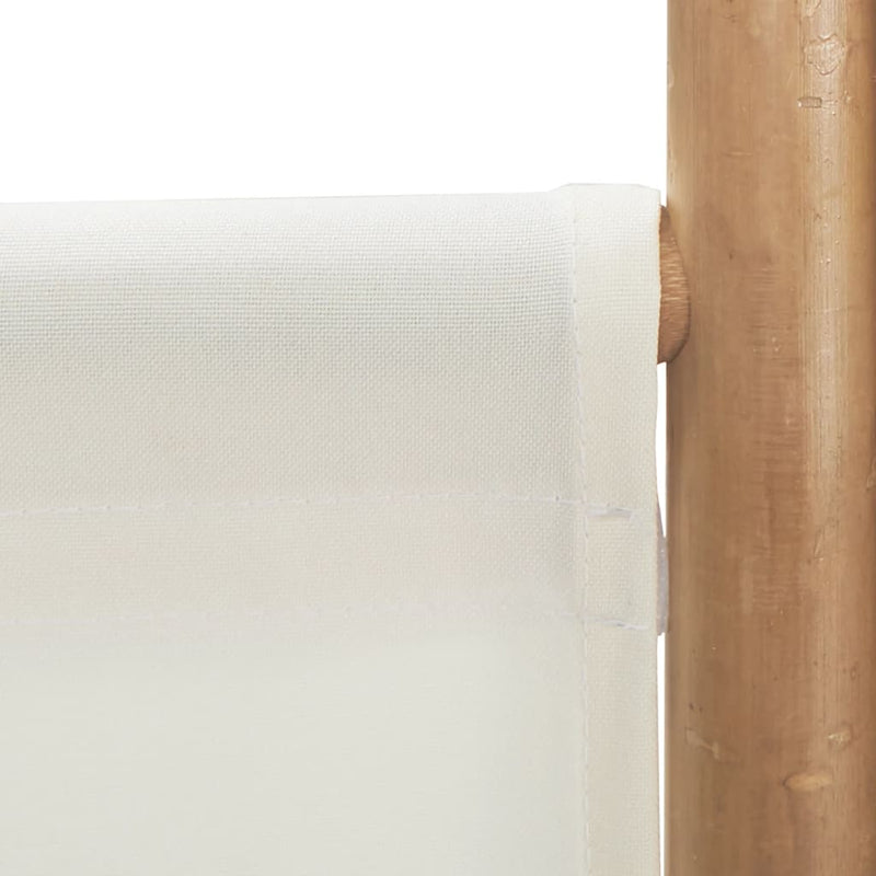 vidaXL 6 paneles összecsukható bambusz és vászon térelválasztó 240 cm