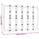 vidaXL 6 paneles összecsukható bambusz és vászon térelválasztó 240 cm