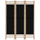 vidaXL 3 paneles összecsukható bambusz és vászon térelválasztó 120 cm