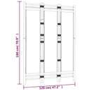 vidaXL 3 paneles összecsukható bambusz és vászon térelválasztó 120 cm