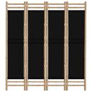 vidaXL 4 paneles összecsukható bambusz és vászon térelválasztó 160 cm