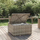 vidaXL szürke polyrattan kerti lábtartó párnával 55 x 55 x 30 cm