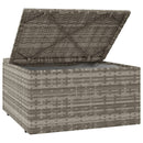 vidaXL szürke polyrattan kerti lábtartó párnával 55 x 55 x 30 cm