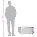 vidaXL szürke polyrattan kerti lábtartó párnával 55 x 55 x 30 cm