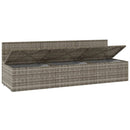 vidaXL 3 személyes szürke polyrattan kerti kanapé párnával