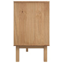 vidaXL OTTA barna és fehér tömör fenyőfa tálalószekrény 114x43x73,5 cm