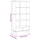 vidaXL OTTA barna tömör fenyőfa könyvszekrény 2 fiókkal