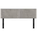 vidaXL 2 db világosszürke bársony fejtámla 72 x 5 x 78/88 cm