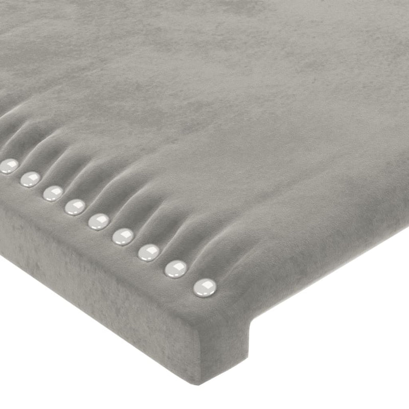 vidaXL 2 db világosszürke bársony fejtámla 72 x 5 x 78/88 cm