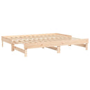 vidaXL tömör fenyőfa kihúzható kanapéágy 2x(80x200) cm