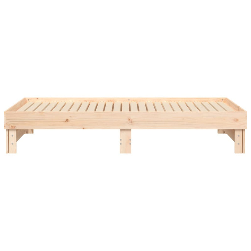 vidaXL tömör fenyőfa kihúzható kanapéágy 2x(75x190) cm