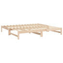 vidaXL tömör fenyőfa kihúzható kanapéágy 2 x (90 x 200) cm