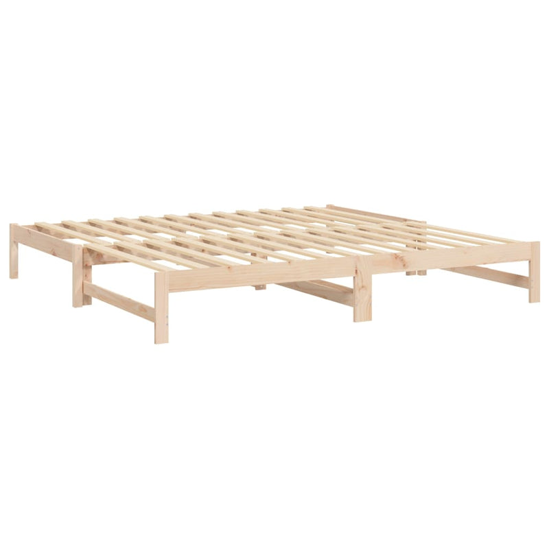 vidaXL tömör fenyőfa kihúzható kanapéágy 2 x (90 x 200) cm