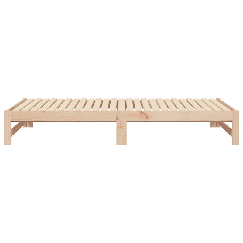 vidaXL tömör fenyőfa kihúzható kanapéágy 2 x (90 x 200) cm