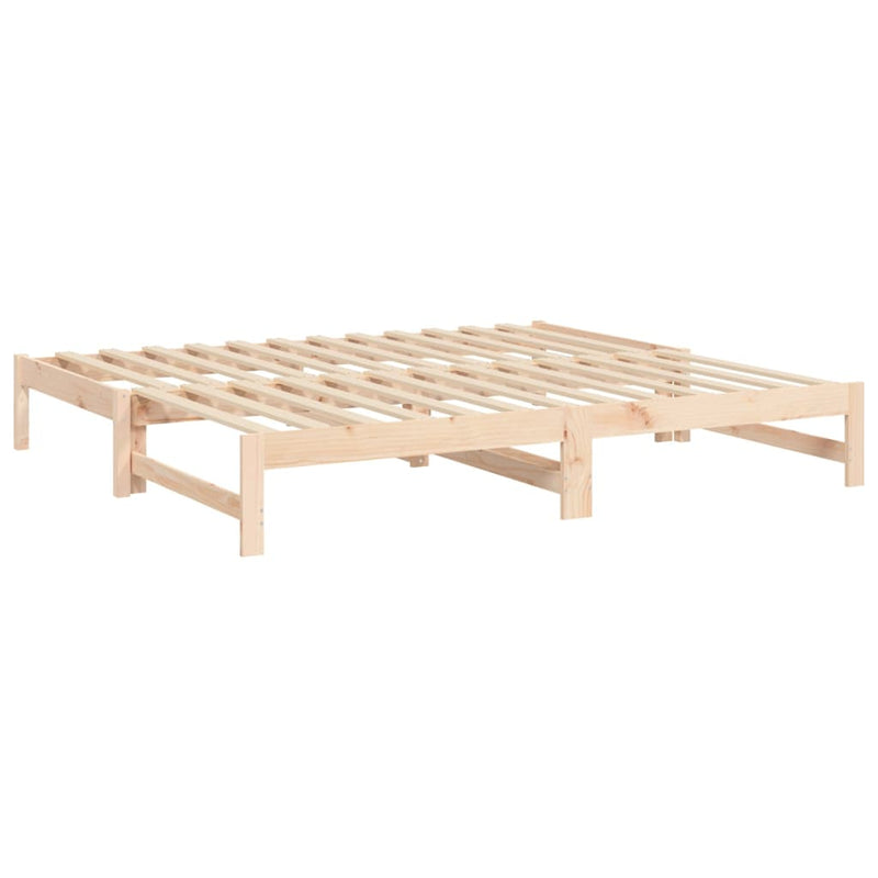 vidaXL tömör fenyőfa kihúzható kanapéágy 2x(90x190) cm