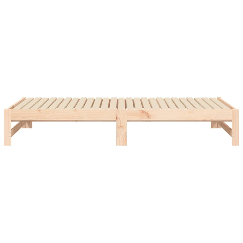 vidaXL tömör fenyőfa kihúzható kanapéágy 2x(90x190) cm