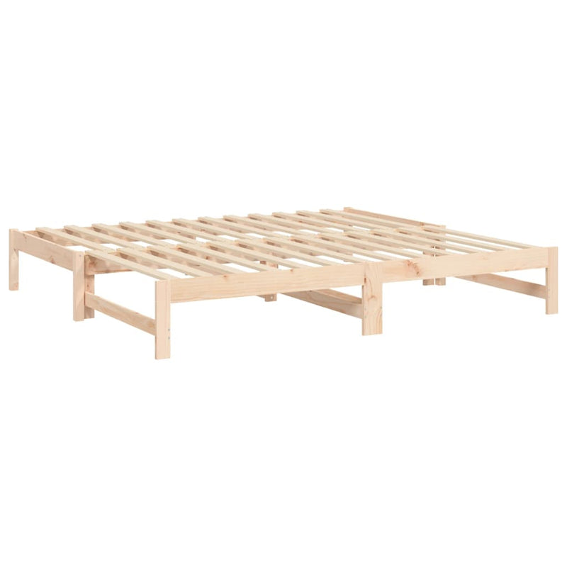 vidaXL tömör fenyőfa kihúzható kanapéágy 2x(75x190) cm
