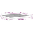 vidaXL fehér tömör fenyőfa ágykeret 200 x 200 cm