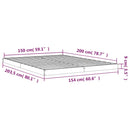 vidaXL fehér tömör fenyőfa ágykeret 150 x 200 cm King Size