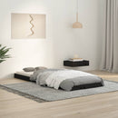 vidaXL fekete egyszemélyes tömör fenyőfa ágykeret 75 x 190 cm