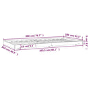 vidaXL fehér tömör fenyőfa ágy matrac nélkül 100 x 200 cm