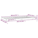 vidaXL fekete tömör fenyőfa ágykeret 100 x 200 cm
