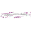 vidaXL tömör fenyőfa ágy matrac nélkül 90 x 200 cm
