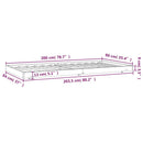vidaXL fehér tömör fenyőfa ágy matrac nélkül 90 x 200 cm