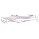 vidaXL tömör fenyő ágykeret matrac nélkül 80 x 200 cm