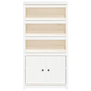 vidaXL fehér tömör fenyőfa magasszekrény 80 x 35 x 154 cm