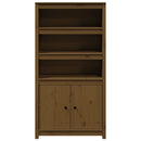 vidaXL mézbarna tömör fenyőfa magasszekrény 80 x 35 x 154 cm