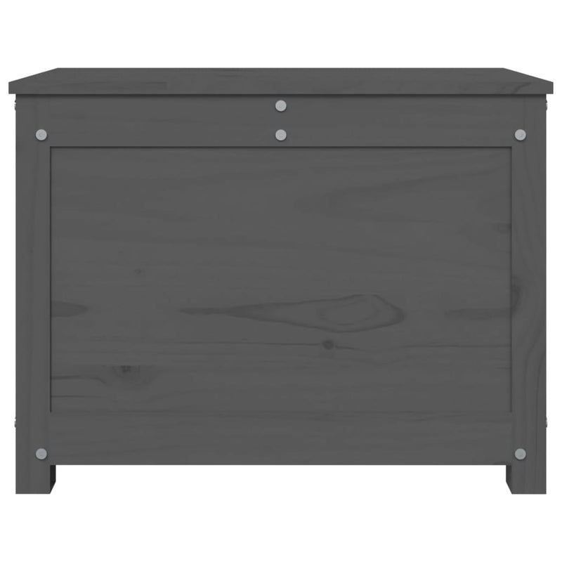 vidaXL szürke tömör fenyőfa tárolóláda 60 x 32 x 45,5 cm