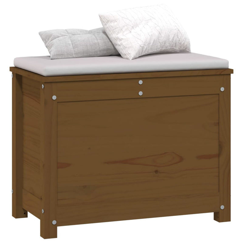 vidaXL mézbarna tömör fenyőfa tárolóláda 60 x 32 x 45,5 cm