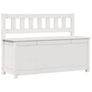 vidaXL fehér tömör fenyőfa pad 110 x 41 x 76,5 cm
