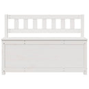 vidaXL fehér tömör fenyőfa pad 110 x 41 x 76,5 cm
