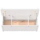 vidaXL fehér tömör fenyőfa pad 110 x 41 x 76,5 cm