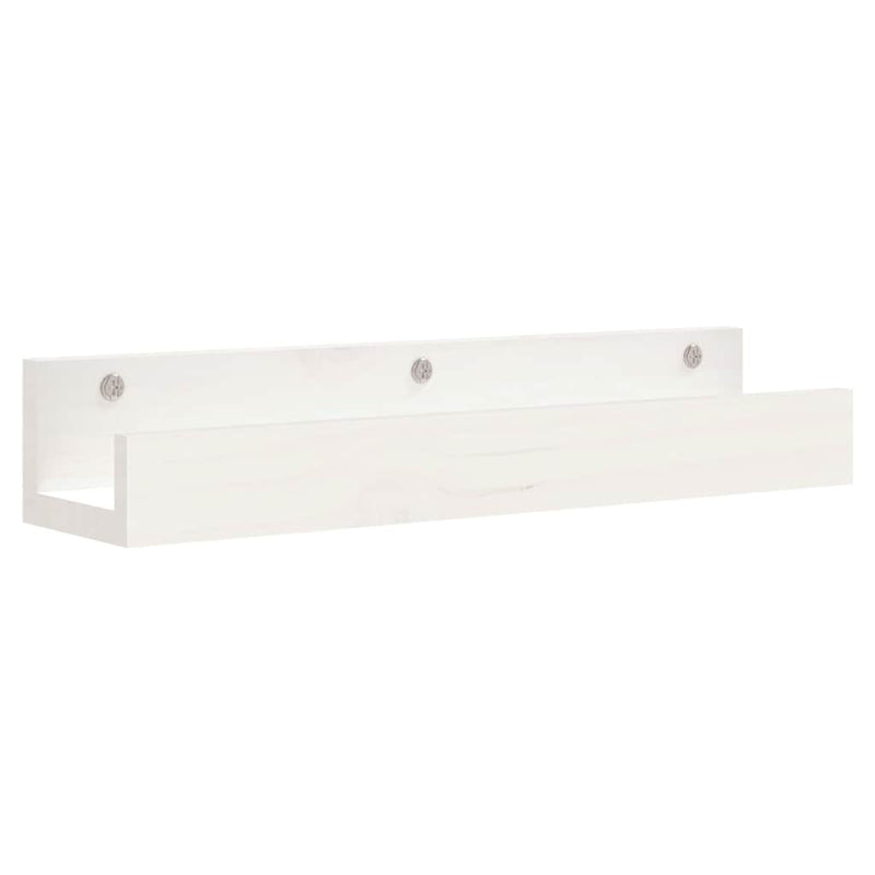 vidaXL 2 db fehér tömör fenyőfa fali polc 50 x 12 x 9 cm