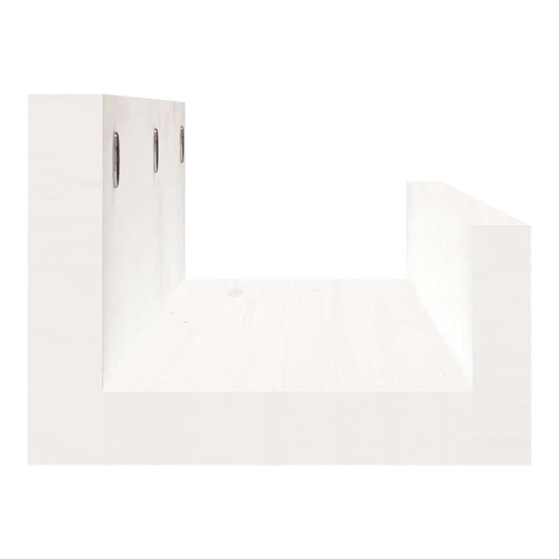 vidaXL 2 db fehér tömör fenyőfa fali polc 50 x 12 x 9 cm