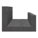 vidaXL 2 db szürke tömör fenyőfa fali polc 50 x 12 x 9 cm
