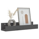 vidaXL 2 db szürke tömör fenyőfa fali polc 50 x 12 x 9 cm