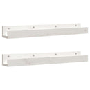 vidaXL 2 db fehér tömör fenyőfa fali polc 80 x 12 x 9 cm