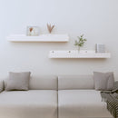 vidaXL 2 db fehér tömör fenyőfa fali polc 80 x 12 x 9 cm