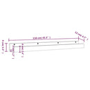 vidaXL 2 db tömör fenyőfa fali polc 110 x 12 x 9 cm