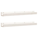 vidaXL 2 db fehér tömör fenyőfa fali polc 110 x 12 x 9 cm