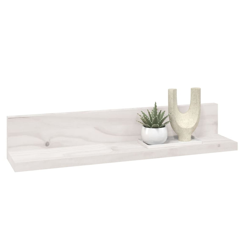 vidaXL 2 db fehér tömör fenyőfa falipolc 50 x 11 x 9 cm
